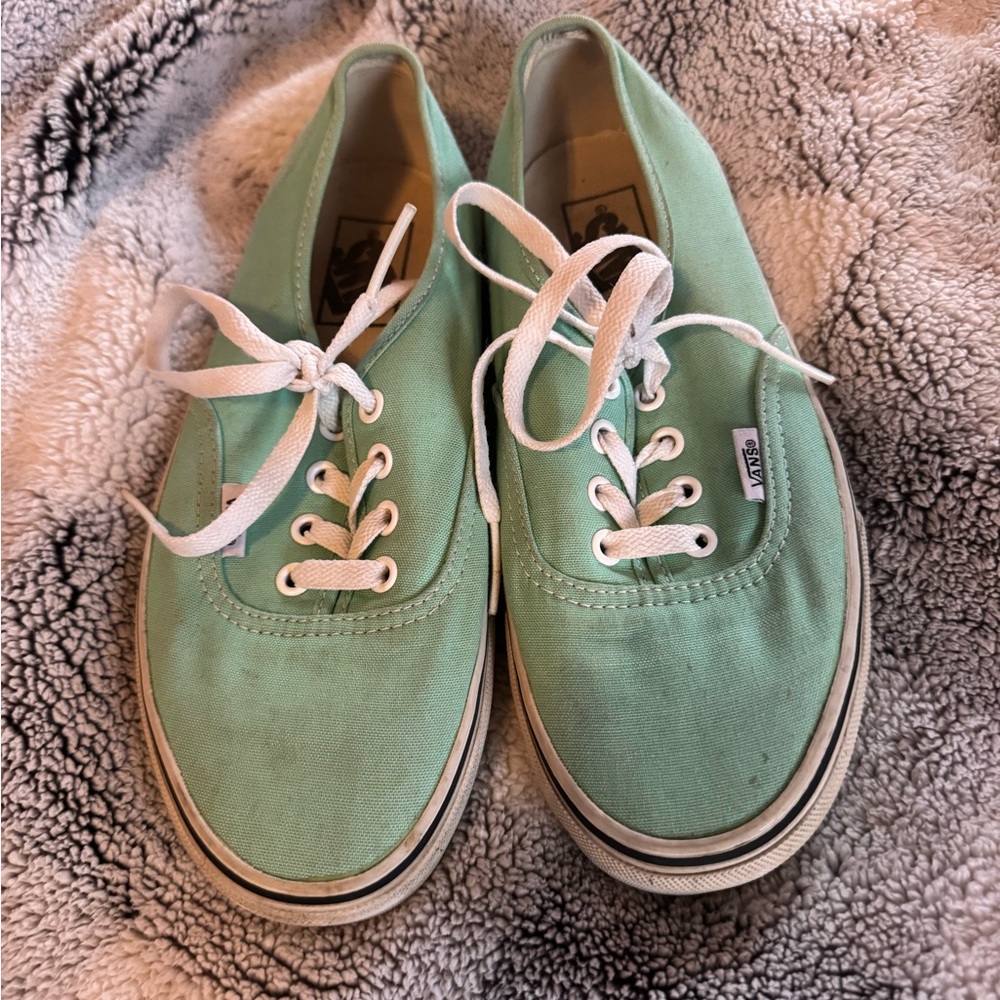 Vans Mint Green Canvas Sneakers